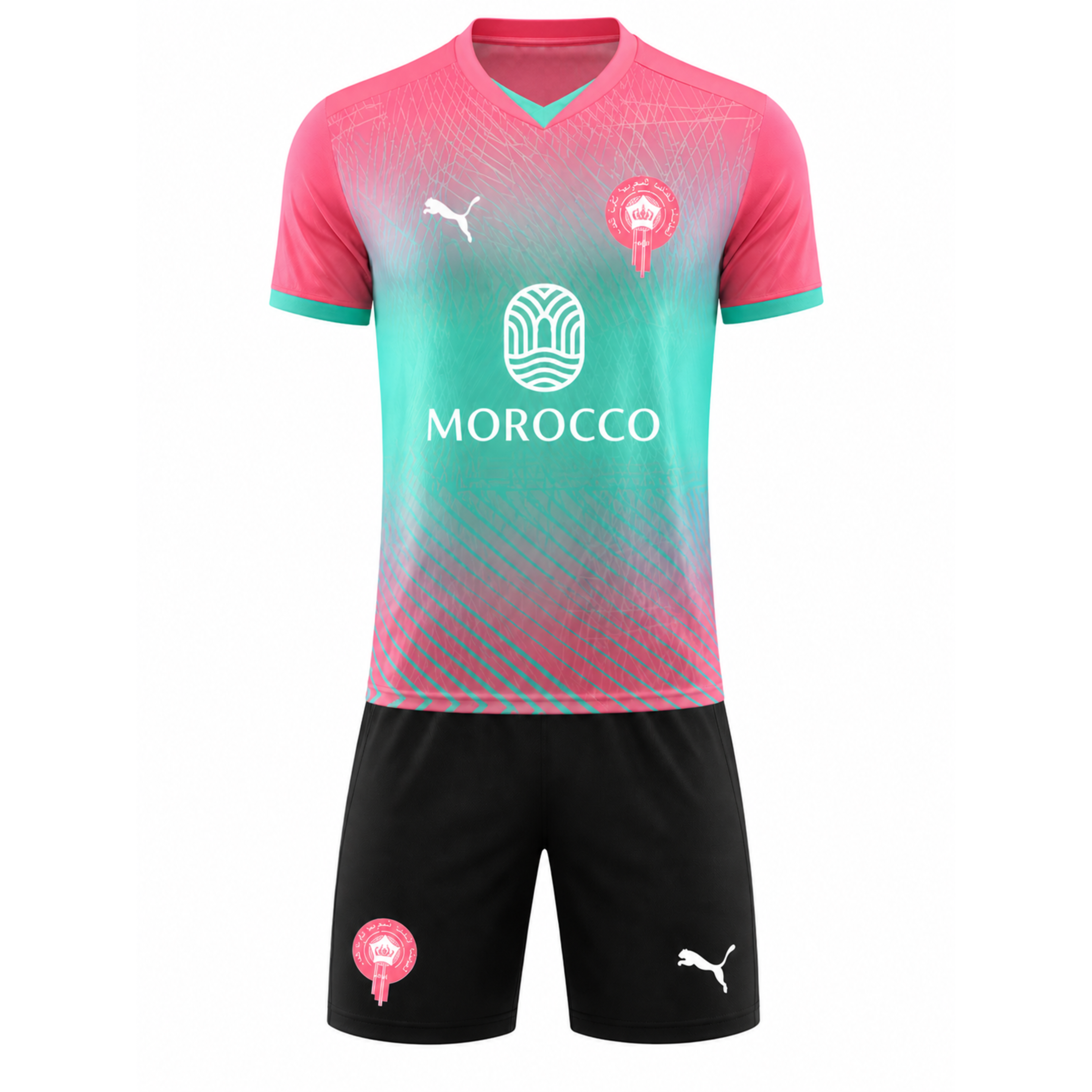 Morocco Jersey - Pink Glow / Aqua