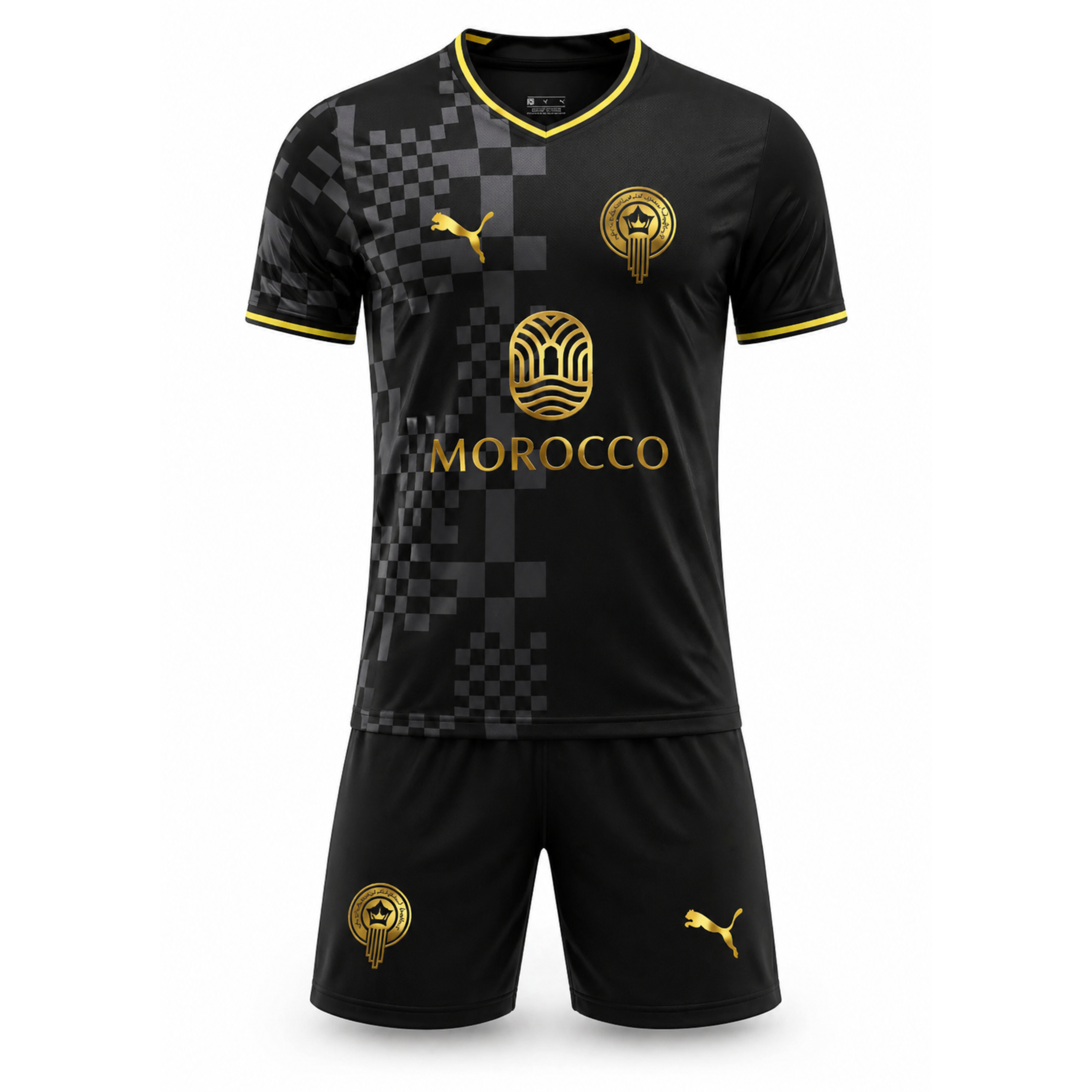 Morocco Jersey V2 – Gold Hologram Edition