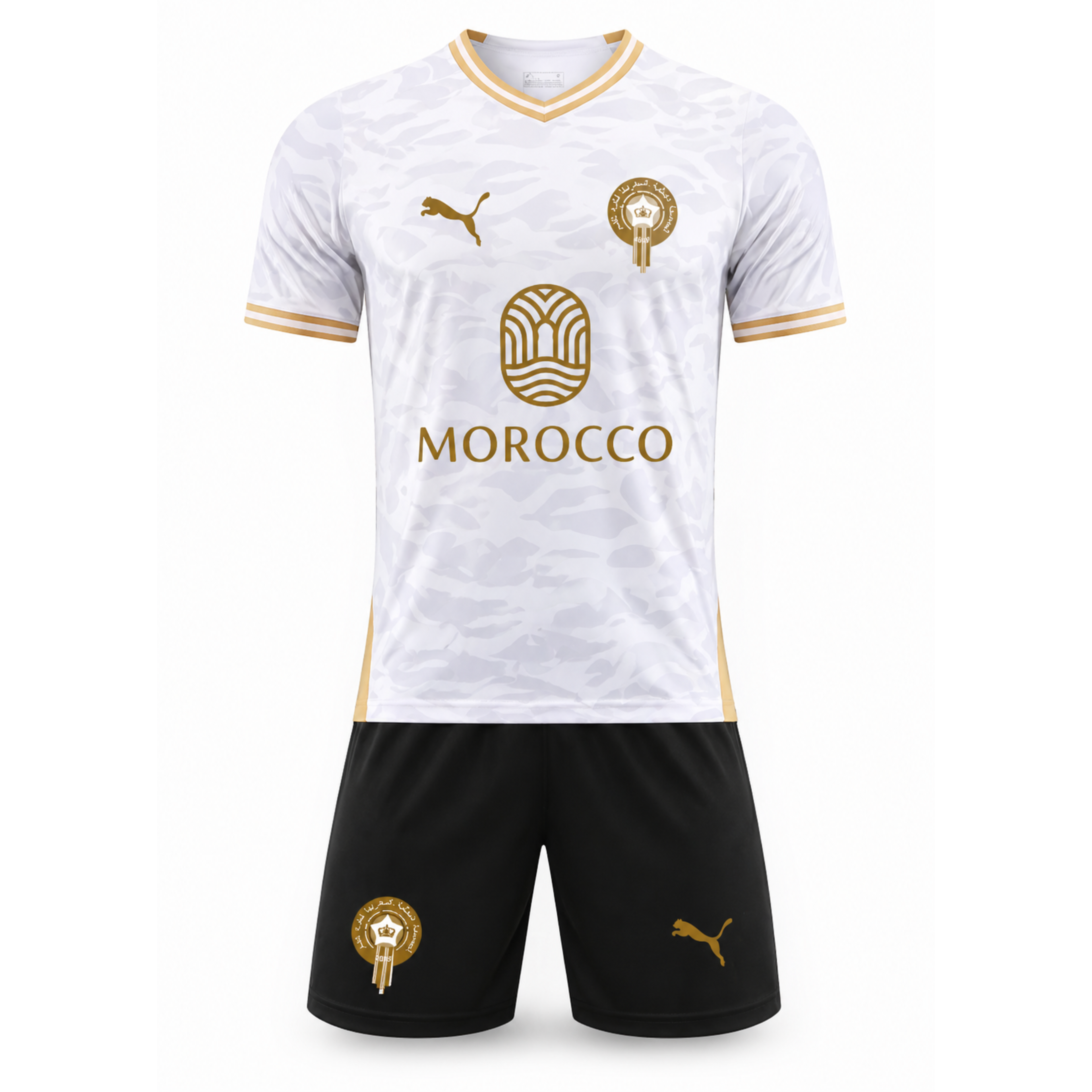 Morocco Jersey V2 – White Gold Hologram Edition